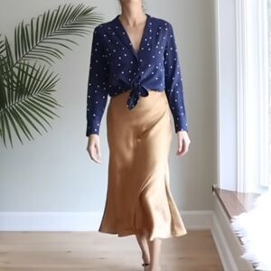 J. Crew Gwyneth slip skirt, size small, bonze, altered